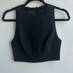 Alice + Olivia black cutout crop top